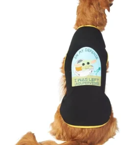 STAR WARS THE MANDALORIAN GROGU "Left Unsupervised" Dog & Cat T-Shirt