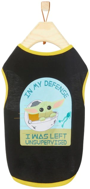 STAR WARS THE MANDALORIAN GROGU "Left Unsupervised" Dog & Cat T-Shirt 4 STAR WARS THE MANDALORIAN GROGU "Left Unsupervised" Dog & Cat T-Shirt - Image 4