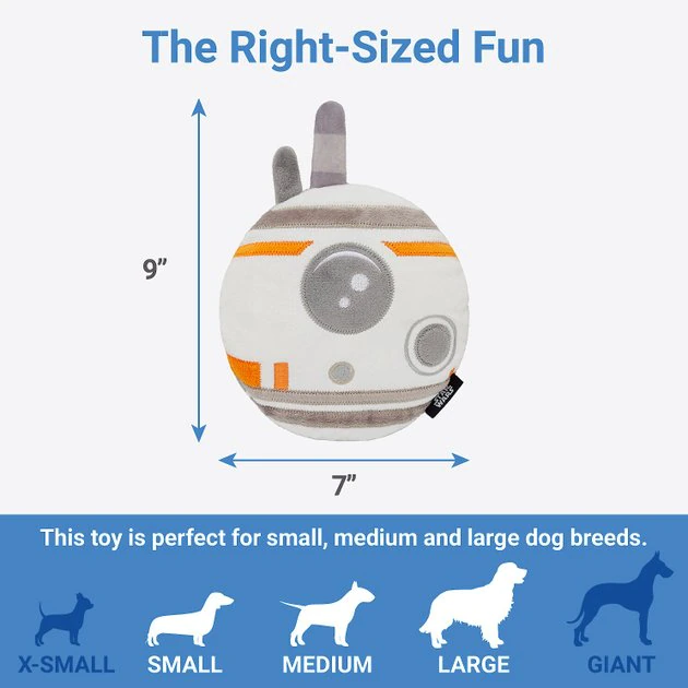 STAR WARS BB-8 Round Plush Squeaky Dog Toy 2 STAR WARS BB-8 Round Plush Squeaky Dog Toy - Image 2