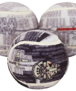 STAR WARS DEATH STAR Fetch Squeaky Tennis Ball Dog Toy, 3 count
