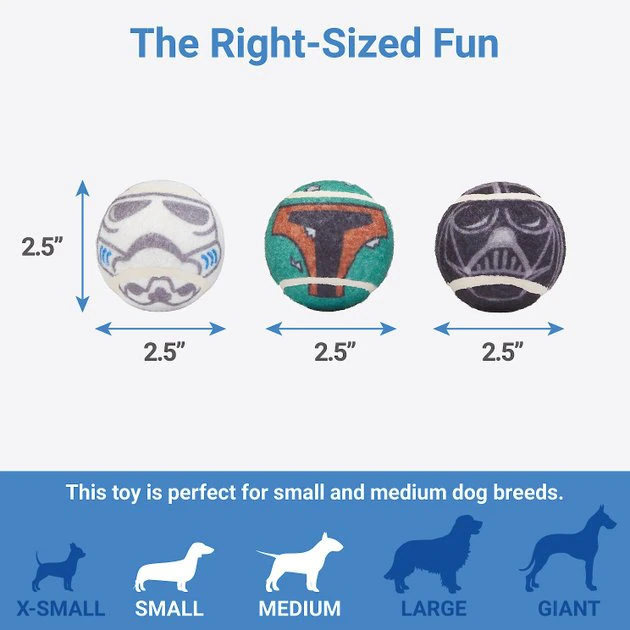 STAR WARS GALACTIC EMPIRE Fetch Squeaky Tennis Ball Dog Toy 2 STAR WARS GALACTIC EMPIRE Fetch Squeaky Tennis Ball Dog Toy - Image 2