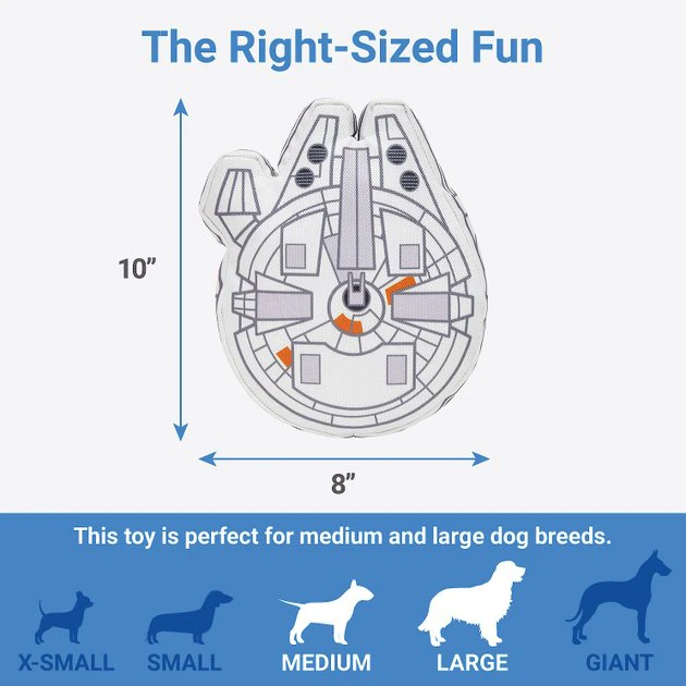 STAR WARS MILLENNIUM FALCON Ballistic Nylon Plush Squeaky Dog Toy 2 STAR WARS MILLENNIUM FALCON Ballistic Nylon Plush Squeaky Dog Toy - Image 2