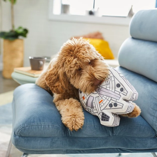 STAR WARS MILLENNIUM FALCON Ballistic Nylon Plush Squeaky Dog Toy 3 STAR WARS MILLENNIUM FALCON Ballistic Nylon Plush Squeaky Dog Toy - Image 3