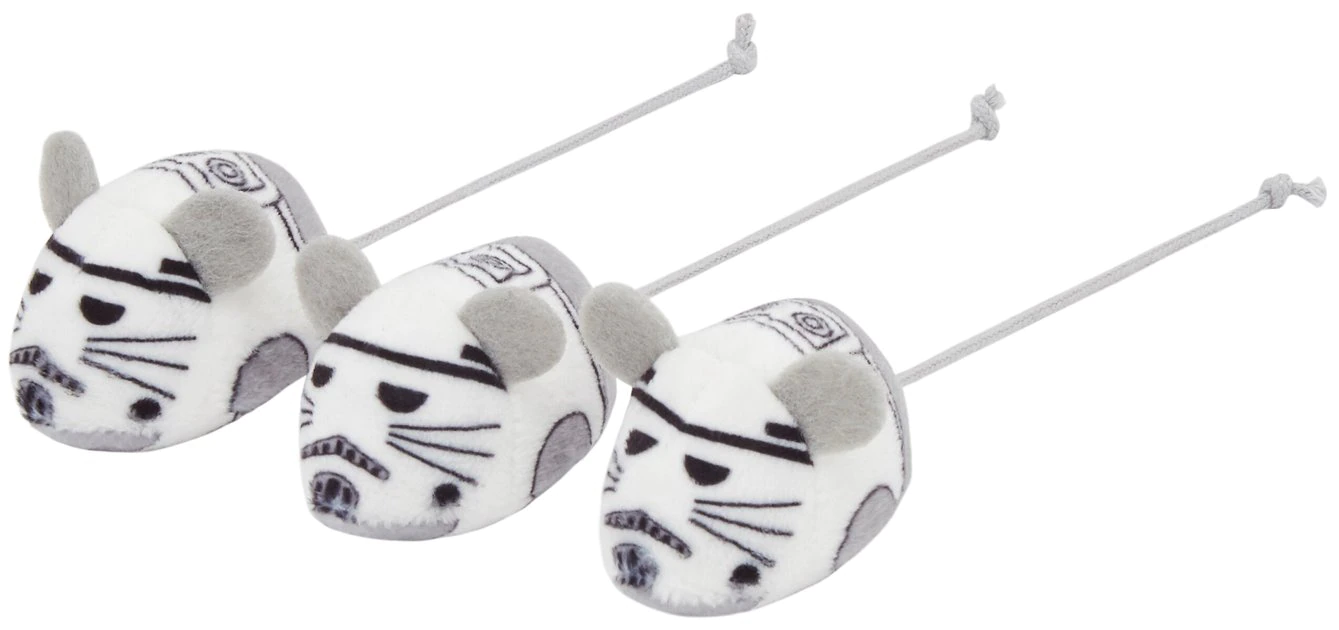 STAR WARS STORMTROOPER Plush Mice Cat Toy with Catnip, 3 count 1 STAR WARS STORMTROOPER Plush Mice Cat Toy with Catnip, 3 count