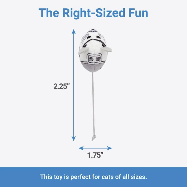 STAR WARS STORMTROOPER Plush Mice Cat Toy with Catnip, 3 count 2 STAR WARS STORMTROOPER Plush Mice Cat Toy with Catnip, 3 count - Image 2