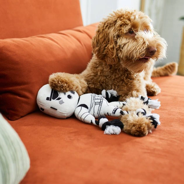 STAR WARS STORMTROOPER Plush with Rope Squeaky Dog Toy 3 STAR WARS STORMTROOPER Plush with Rope Squeaky Dog Toy - Image 3