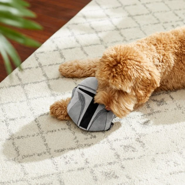 STAR WARS THE MANDALORIAN Round Plush Squeaky Dog Toy 3 STAR WARS THE MANDALORIAN Round Plush Squeaky Dog Toy - Image 3