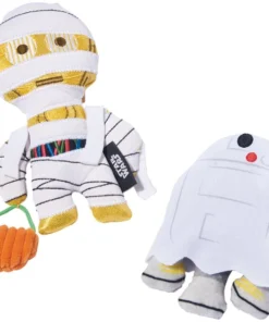 STAR WARS Halloween R2-D2 & C-3PO Trick or Treaters Plush Cat Toy with Catnip, 2 count