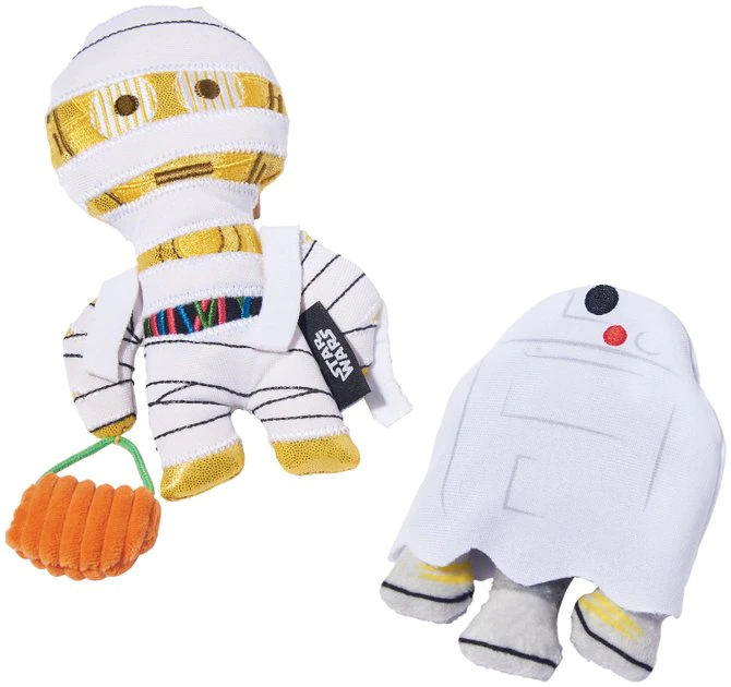 STAR WARS Halloween R2-D2 & C-3PO Trick or Treaters Plush Cat Toy with Catnip, 2 count 1 STAR WARS Halloween R2-D2 & C-3PO Trick or Treaters Plush Cat Toy with Catnip, 2 count