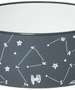 STAR WARS Navy Constellations No-Skid Ceramic Dog & Cat Bowl