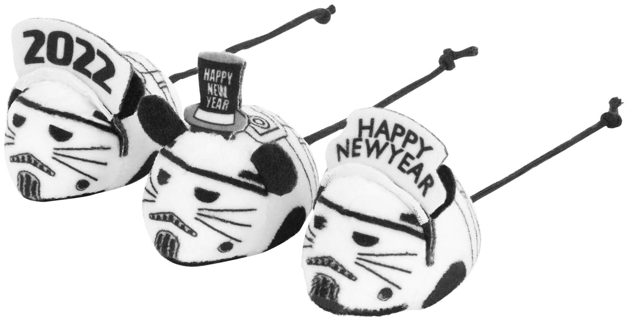 STAR WARS New Year's Eve STORMTROOPER Plush Mice Cat Toy with Catnip, 3 count 1 STAR WARS New Year's Eve STORMTROOPER Plush Mice Cat Toy with Catnip, 3 count