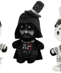 STAR WARS New Year's Eve STORMTROOPER Plush Squeaky Dog Toy, 3 count