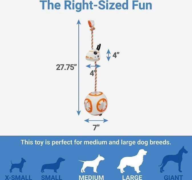 STAR WARS BB-8 Ballistic Nylon Plush Squeaky Toy + MILLENNIUM FALCON Ballistic Nylon Plush Squeaky Dog Toy 3 STAR WARS BB-8 Ballistic Nylon Plush Squeaky Toy + MILLENNIUM FALCON Ballistic Nylon Plush Squeaky Dog Toy - Image 3