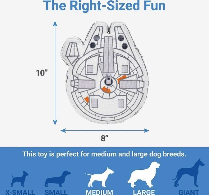 STAR WARS BB-8 Ballistic Nylon Plush Squeaky Toy + MILLENNIUM FALCON Ballistic Nylon Plush Squeaky Dog Toy 6 STAR WARS BB-8 Ballistic Nylon Plush Squeaky Toy + MILLENNIUM FALCON Ballistic Nylon Plush Squeaky Dog Toy - Image 6