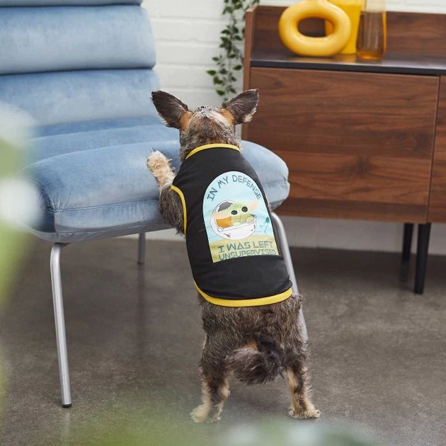 STAR WARS THE MANDALORIAN GROGU "Cutest Bounty" Reversible Bandana+ "Left Unsupervised" Dog & Cat T-Shirt 7 STAR WARS THE MANDALORIAN GROGU "Cutest Bounty" Reversible Bandana+ "Left Unsupervised" Dog & Cat T-Shirt - Image 7