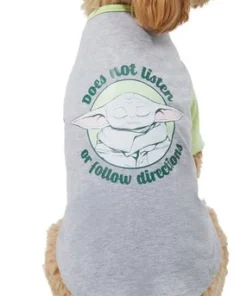 STAR WARS THE MANDALORIAN GROGU "Doesn't Listen" Dog & Cat Raglan T-shirt
