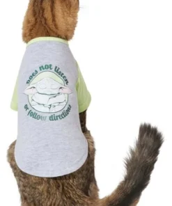 STAR WARS THE MANDALORIAN GROGU "Doesn't Listen" Dog & Cat Raglan T-shirt -STAR WARS Shop 311884 PT2. SY630 V1643330856