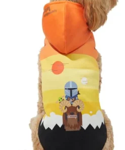 STAR WARS THE MANDALORIAN & GROGU Colorblock Dog & Cat Hoodie