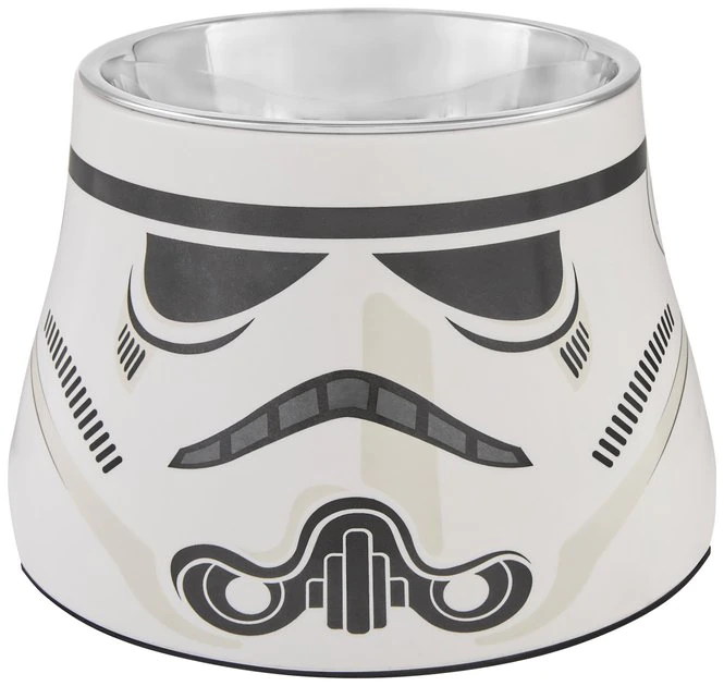 STAR WARS STORMTROOPER Melamine Elevated Stainless Steel Dog & Cat Bowl 1 STAR WARS STORMTROOPER Melamine Elevated Stainless Steel Dog & Cat Bowl