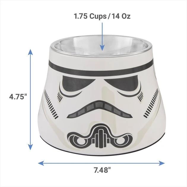 STAR WARS STORMTROOPER Melamine Elevated Stainless Steel Dog & Cat Bowl 2 STAR WARS STORMTROOPER Melamine Elevated Stainless Steel Dog & Cat Bowl - Image 2