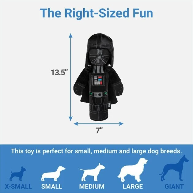 STAR WARS DARTH VADER Bottle Plush Squeaky Dog Toy 2 STAR WARS DARTH VADER Bottle Plush Squeaky Dog Toy - Image 2