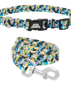 STAR WARS STORMTROOPER Collar, LG - Neck: 18 - 26-in, Width: 1-in + Dog Leash, LG - Length: 6-ft, Width: 1-in