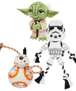STAR WARS Branded Pack - STAR WARS BB-8 Ballistic Nylon Plush Squeaky Dog Toy + 2 other items